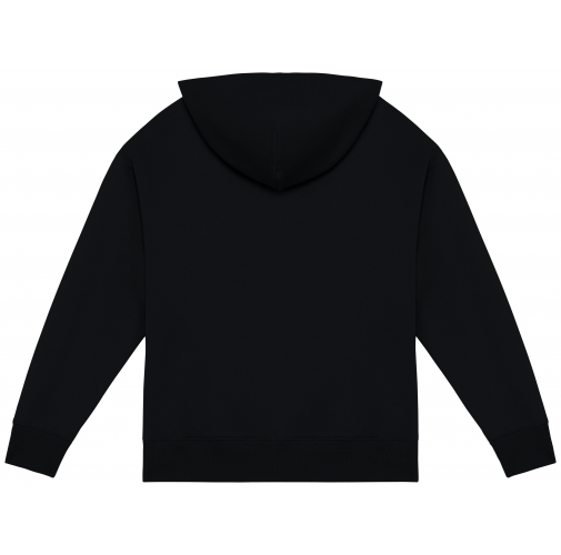 black Sudadera ecorresponsable con capucha oversize unisex