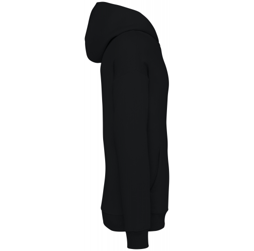 black Sudadera ecorresponsable con capucha oversize unisex