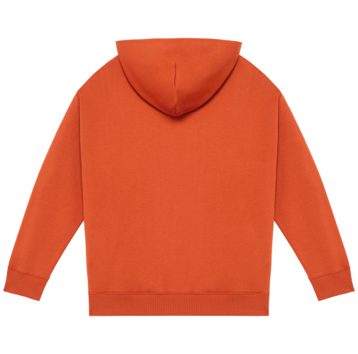 burnt brick Sudadera ecorresponsable con capucha oversize unisex