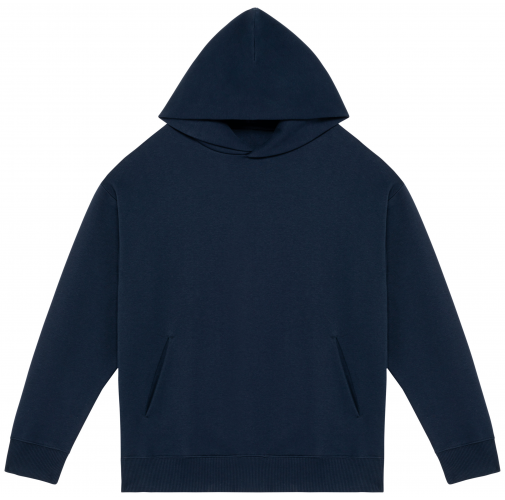 navy blue Sudadera ecorresponsable con capucha oversize unisex