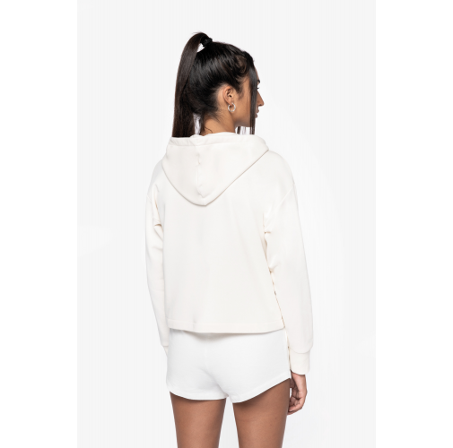 Sudadera ecorresponsable con cremallera y capucha French Terry mujer
