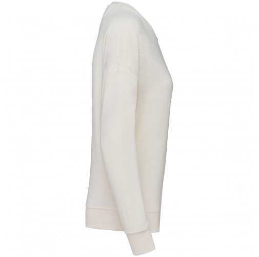ivory Sudadera ecorresponsable de rizo mujer