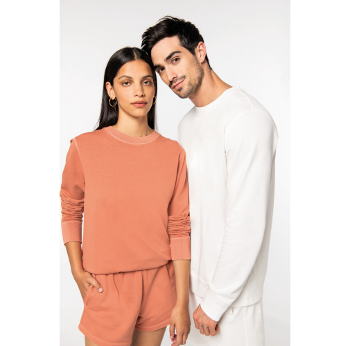 Sudadera ecorresponsable de cuello redondo French Terry unisex