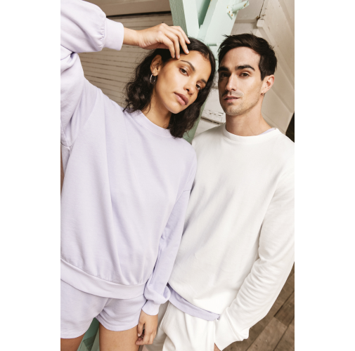 Sudadera ecorresponsable de cuello redondo French Terry unisex