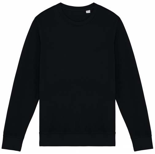 washed black Sudadera ecorresponsable de cuello redondo French Terry unisex