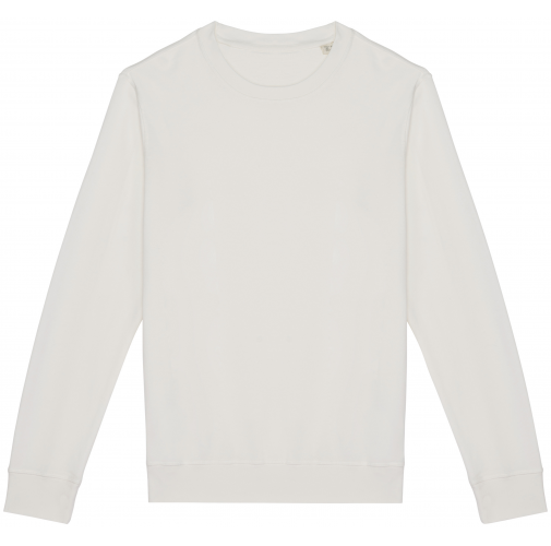 washed ivory Sudadera ecorresponsable de cuello redondo French Terry unisex