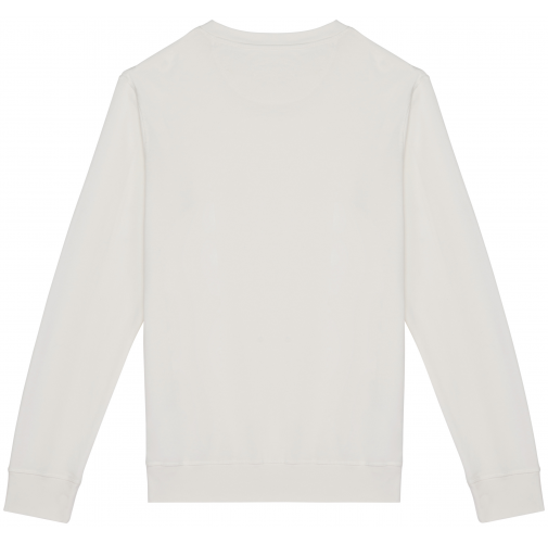 washed ivory Sudadera ecorresponsable de cuello redondo French Terry unisex