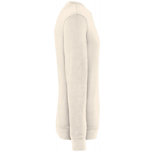 washed ivory Sudadera ecorresponsable de cuello redondo French Terry unisex