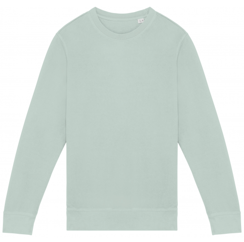 washed jade green Sudadera ecorresponsable de cuello redondo French Terry unisex