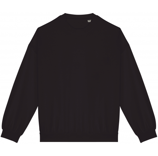 washed black Sudadera ecorresponsable oversize French Terry unisex