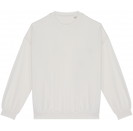 washed ivory Sudadera ecorresponsable oversize French Terry unisex