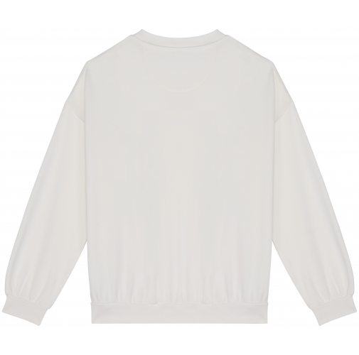 washed ivory Sudadera ecorresponsable oversize French Terry unisex
