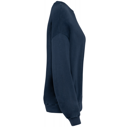 washed navy blue Sudadera ecorresponsable oversize French Terry unisex