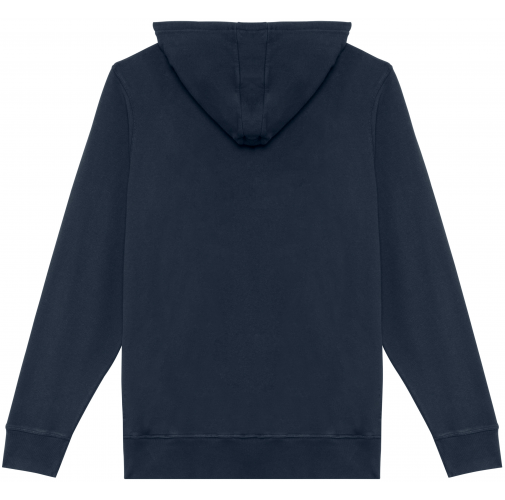 washed navy blue Sudadera ecorresponsable con capucha French Terry unisex