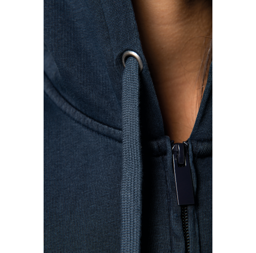 Sudadera ecorresponsable cremallera y capucha French Terry unisex
