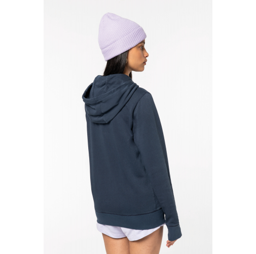 Sudadera ecorresponsable cremallera y capucha French Terry unisex