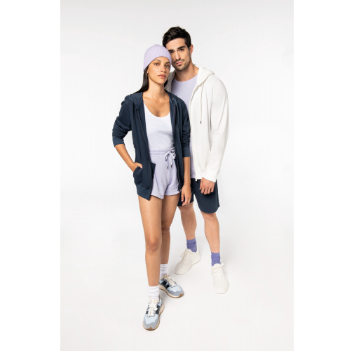 Sudadera ecorresponsable cremallera y capucha French Terry unisex