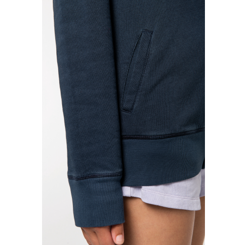 Sudadera ecorresponsable cremallera y capucha French Terry unisex