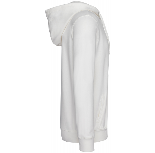 washed ivory Sudadera ecorresponsable cremallera y capucha French Terry unisex