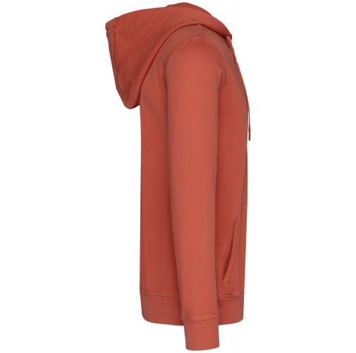 washed pomelo Sudadera ecorresponsable cremallera y capucha French Terry unisex