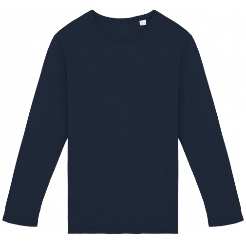washed navy blue Sudadera ecorresponsable de cuello redondo efecto lavado French Terry unisex