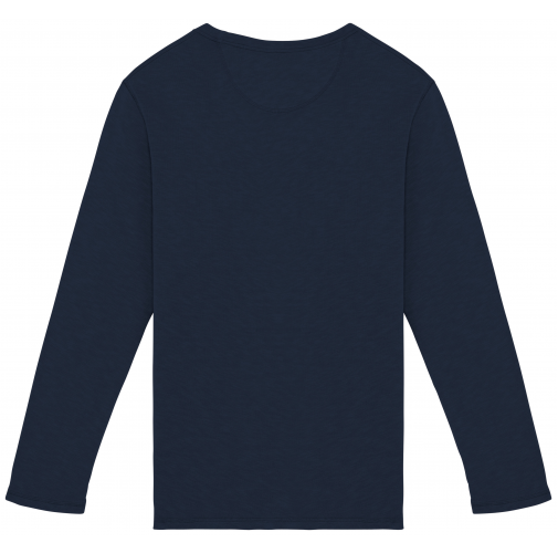 washed navy blue Sudadera ecorresponsable de cuello redondo efecto lavado French Terry unisex
