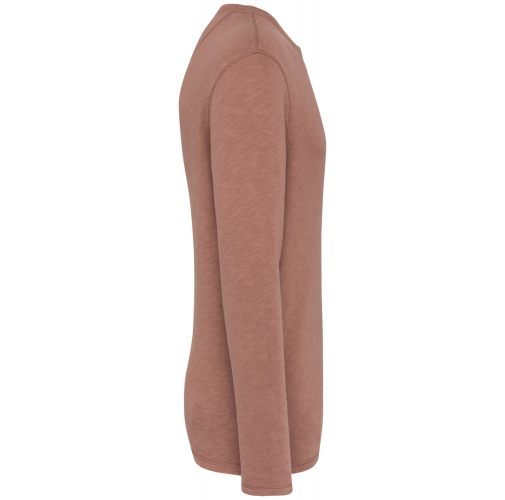 washed sienna Sudadera ecorresponsable de cuello redondo efecto lavado French Terry unisex