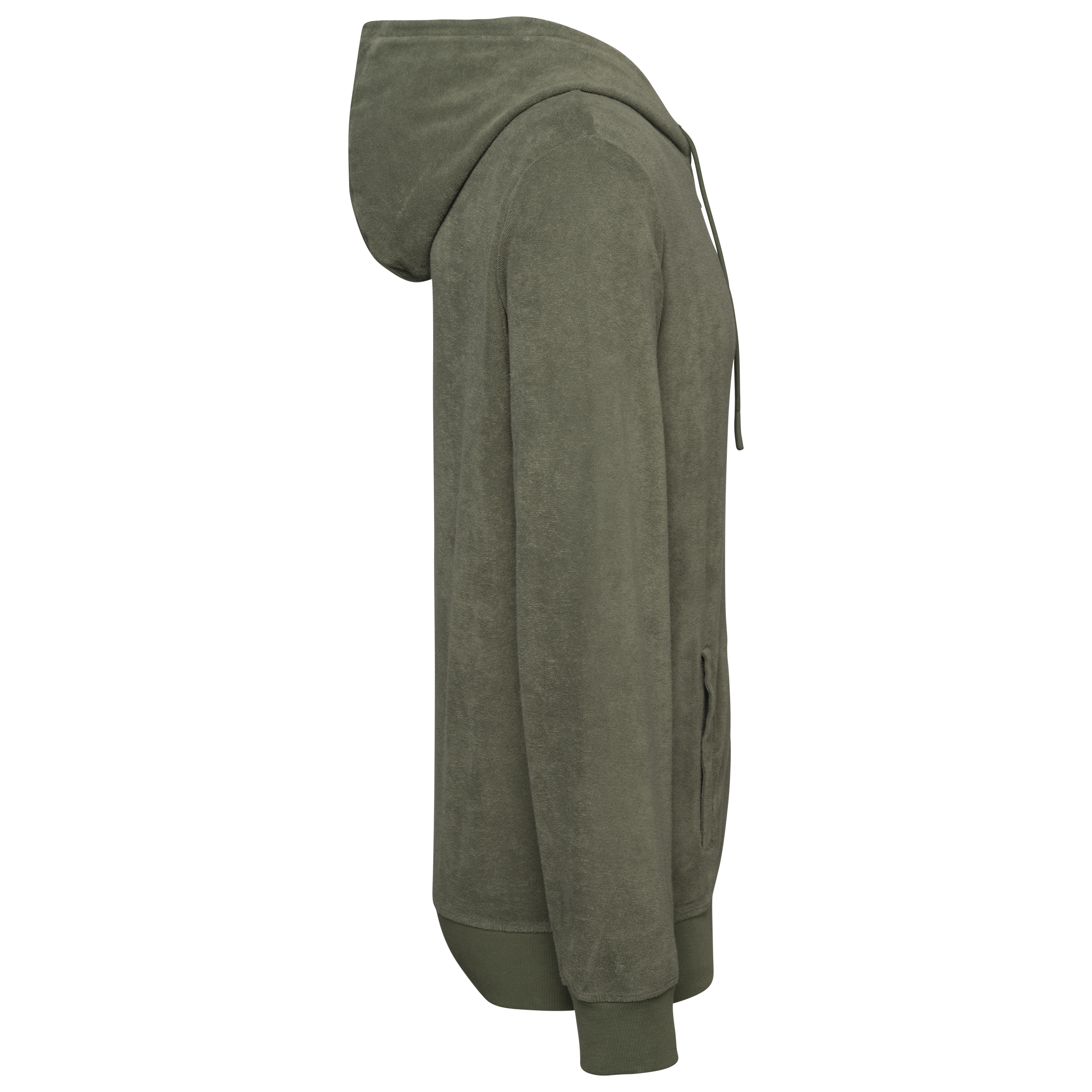 Sudadera ecorresponsable de rizo con capucha y cremallera hombre