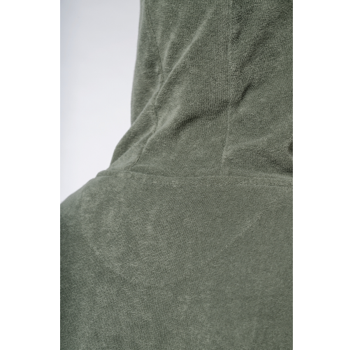 Sudadera ecorresponsable de rizo con capucha y cremallera hombre