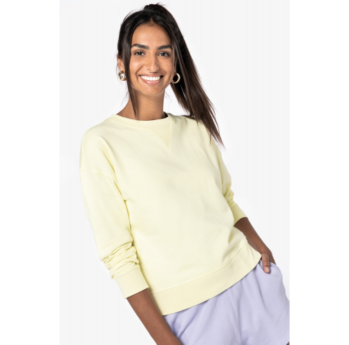 Sudadera ecorresponsable hombros caídos mujer