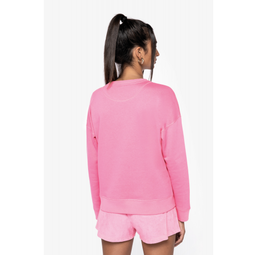 Sudadera ecorresponsable hombros caídos mujer