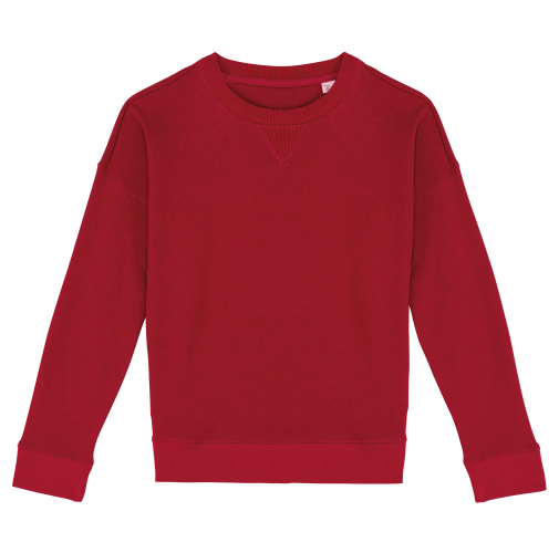 Sudadera ecorresponsable hombros caídos mujer