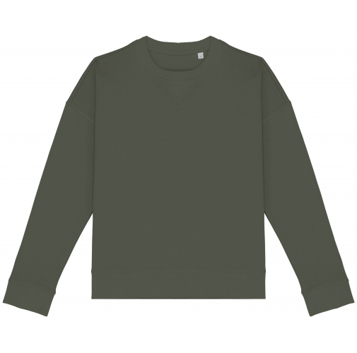 Sudadera ecorresponsable hombros caídos mujer