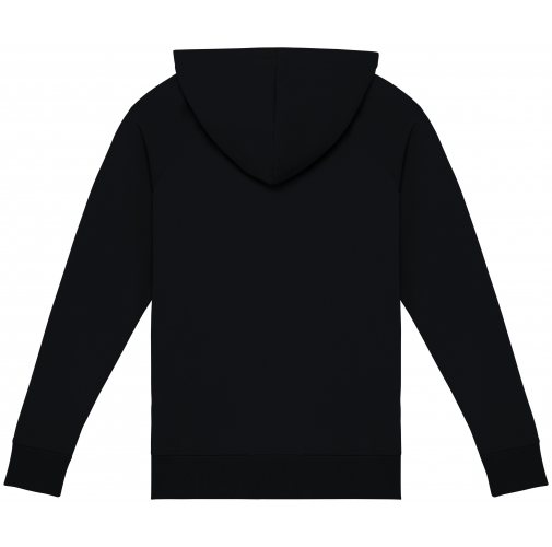 black Sudadera ecorresponsable con capucha y mangas raglán mujer