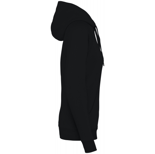 black Sudadera ecorresponsable con capucha y mangas raglán mujer