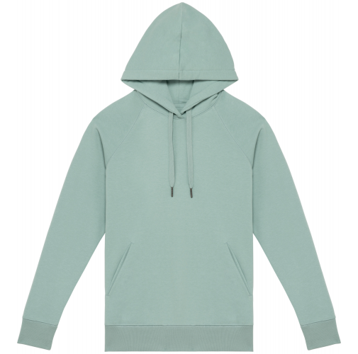 jade green Sudadera ecorresponsable con capucha y mangas raglán mujer