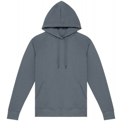 mineral grey Sudadera ecorresponsable con capucha y mangas raglán mujer