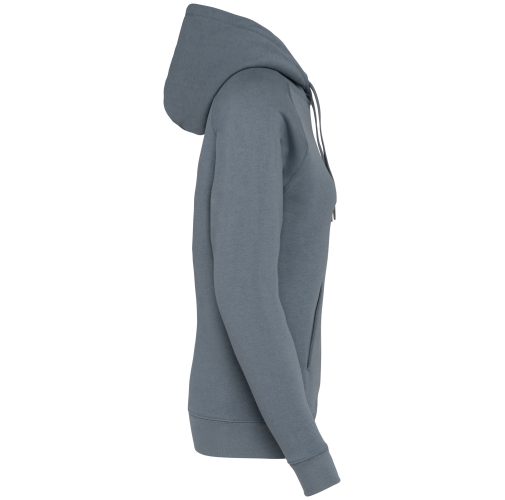 mineral grey Sudadera ecorresponsable con capucha y mangas raglán mujer