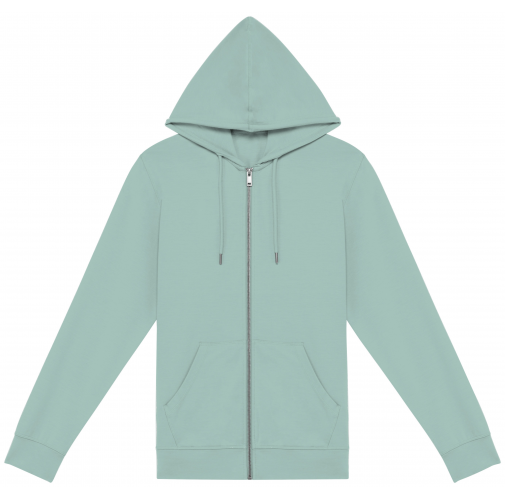 jade green Sudadera con capucha y cremallera hombre