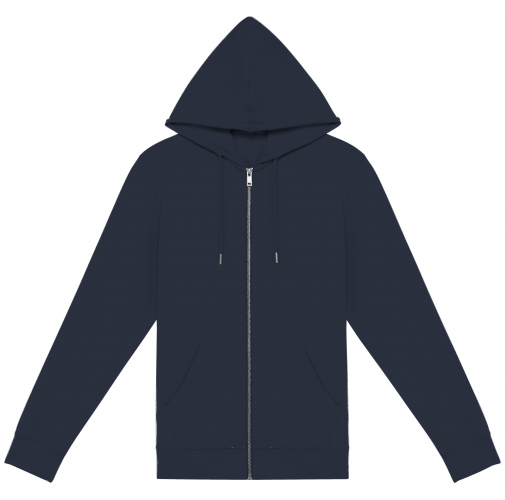 navy blue Sudadera con capucha y cremallera hombre