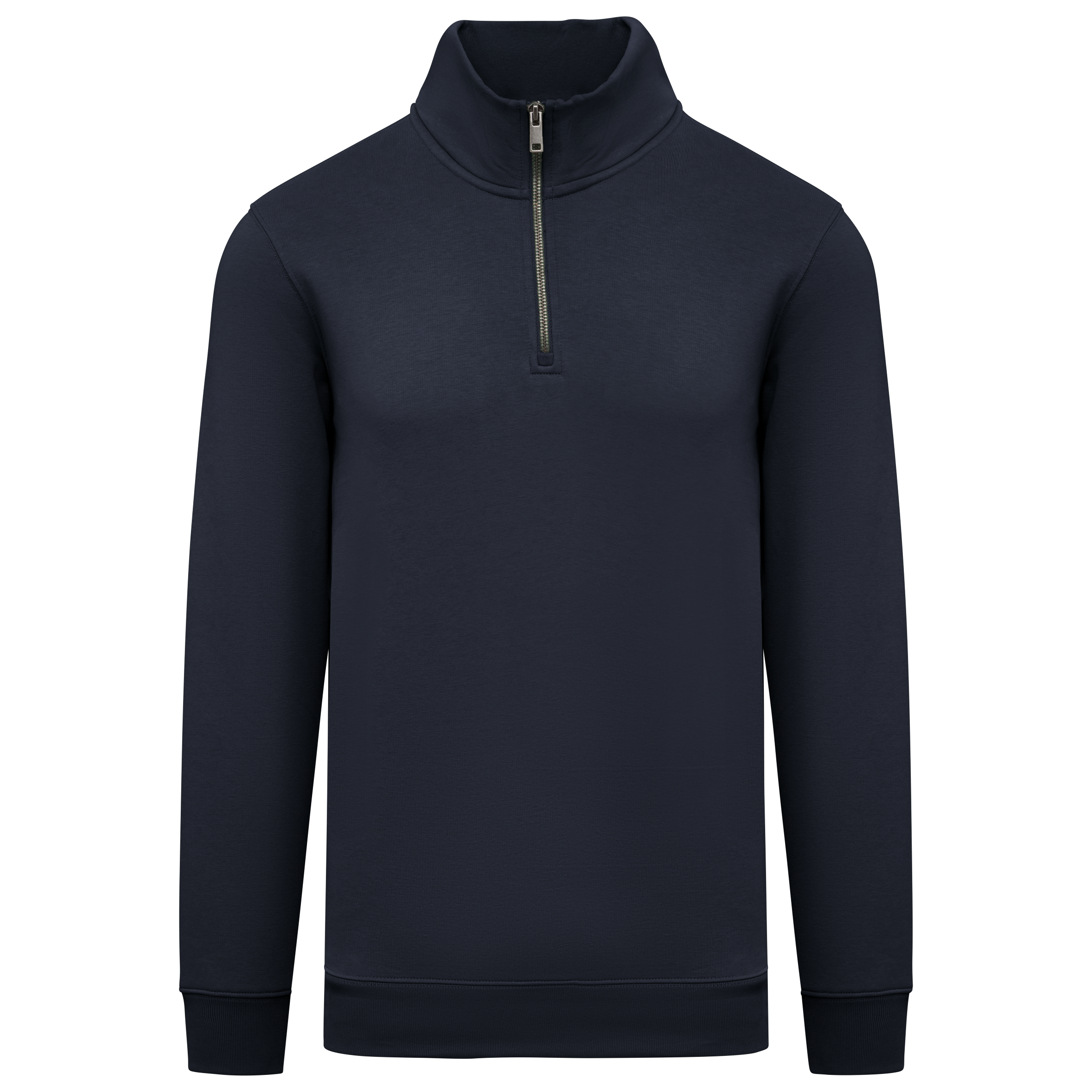 Sudadera ecorresponsable de cuello alto con cremallera hombre