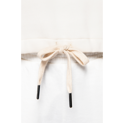 Sudadera ecorresponsable de cuello redondo oversize crop mujer
