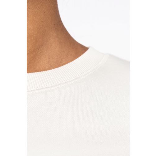 Sudadera ecorresponsable de cuello redondo oversize crop mujer
