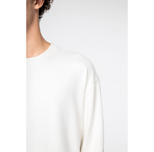 Sudadera ecorresponsable cuello redondo y hombros caídos French Terry unisex