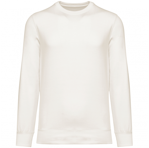 ivory Sudadera ecorresponsable cuello redondo y hombros caídos French Terry unisex