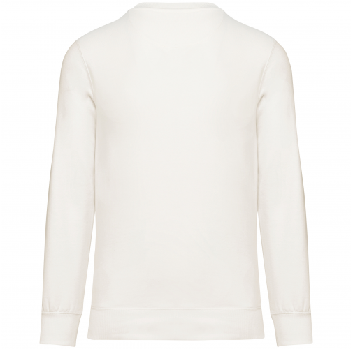 ivory Sudadera ecorresponsable cuello redondo y hombros caídos French Terry unisex