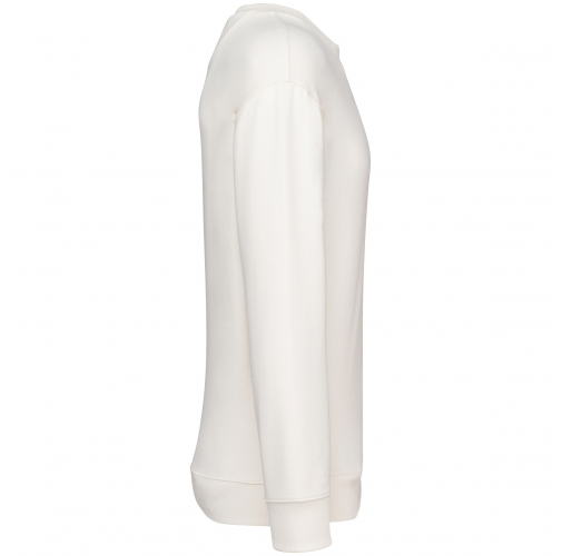 ivory Sudadera ecorresponsable cuello redondo y hombros caídos French Terry unisex