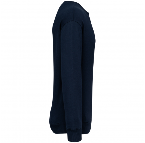 navy blue Sudadera ecorresponsable cuello redondo y hombros caídos French Terry unisex