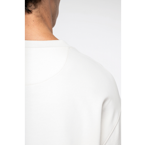 Sudadera ecorresponsable cuello redondo y hombros caídos French Terry unisex