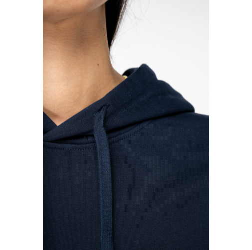 Sudadera ecorresponsable con capucha y hombros caídos French Terry unisex